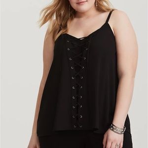 TORRID Lace-Up Georgette Swing Cami NWOT